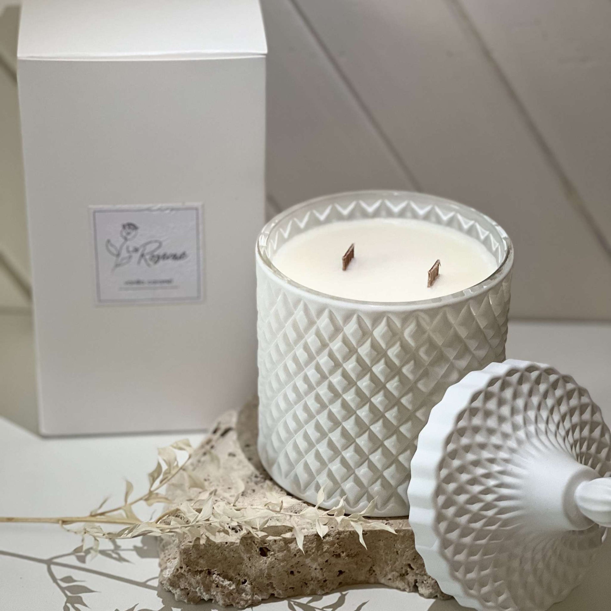 White Luxe Collection Large Wood Wick