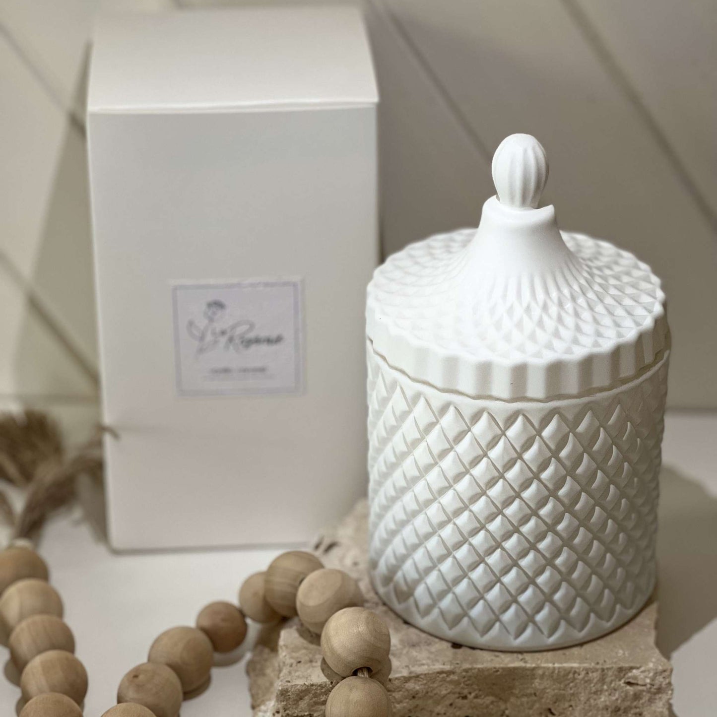 White Luxe Collection Large Wood Wick